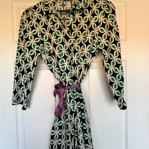 ZARA Geometric Patterned Dress with Belt